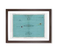 Big Box Art The Solar System by Thomas Heath Framed Wall Art Picture Print Ready to Hang, Walnut A2 (62 x 45 cm)
