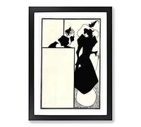 Big Box Art The Spinsters Crip by Aubrey Beardsley Framed Wall Art Picture Print Ready to Hang, Black A2 (62 x 45 cm)