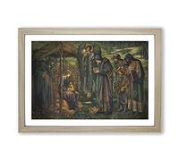 Big Box Art The Star of Bethlehem by Edward Burne-Jones Framed Wall Art Picture Print Ready to Hang, Oak A2 (62 x 45 cm)