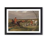 Big Box Art The Suffolk Hunt Vol.1 by John Frederick Herring Framed Wall Art Picture Print Ready to Hang, Black A2 (62 x 45 cm)