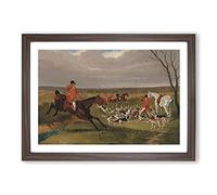 Big Box Art The Suffolk Hunt Vol.1 by John Frederick Herring Framed Wall Art Picture Print Ready to Hang, Walnut A2 (62 x 45 cm)