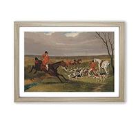 Big Box Art The Suffolk Hunt Vol.1 by John Frederick Herring Framed Wall Art Picture Print Ready to Hang, Oak A2 (62 x 45 cm)