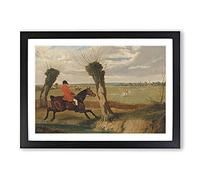 Big Box Art The Suffolk Hunt Vol.2 by John Frederick Herring Framed Wall Art Picture Print Ready to Hang, Black A2 (62 x 45 cm)