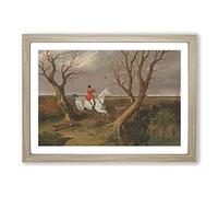 Big Box Art The Suffolk Hunt Vol.3 by John Frederick Herring Framed Wall Art Picture Print Ready to Hang, Oak A2 (62 x 45 cm)