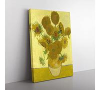 Big Box Art The Sunflowers by Vincent Van Gogh Canvas Wall Art Print Ready to Hang Picture, 76 x 50 cm (30 x 20 Inch), Yellow, Yellow, Cream