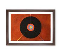 Big Box Art The Swan No.2 by Hilma Af Klint Framed Wall Art Picture Print Ready to Hang, Walnut A2 (62 x 45 cm)