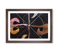Big Box Art The Swan No.7 by Hilma Af Klint Framed Wall Art Picture Print Ready to Hang, Walnut A2 (62 x 45 cm)