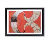 Big Box Art The Swan No.9 by Hilma Af Klint Framed Wall Art Picture Print Ready to Hang, Black A2 (62 x 45 cm)