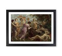 Big Box Art The Temptation of St. Anthony by Henri Le Sidaner Framed Wall Art Picture Print Ready to Hang, Black A2 (62 x 45 cm)