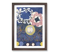 Big Box Art The Ten Largest No.1 by Hilma Af Klint Framed Wall Art Picture Print Ready to Hang, Walnut A2 (62 x 45 cm)