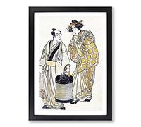 Big Box Art The Third Segawa as an Oiwan by Katsukawa Shunsho Framed Wall Art Picture Print Ready to Hang, Black A2 (62 x 45 cm)