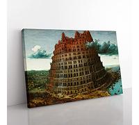 Big Box Art The Tower of Babel by Pieter Bruegel The Elder Canvas Wall Art Print Ready to Hang Picture, 76 x 50 cm (30 x 20 Inch), Brown, Cream, Cream