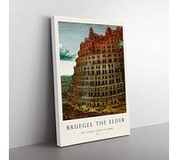 Big Box Art The Tower of Babel Pieter Bruegel The Elder Canvas Wall Art Print Ready to Hang Picture, 76 x 50 cm (30 x 20 Inch), Exhibition