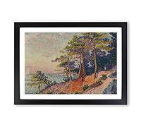 Big Box Art The Trail by Paul Signac Framed Wall Art Picture Print Ready to Hang, Black A2 (62 x 45 cm)