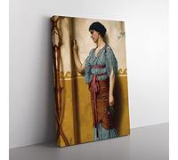 Big Box Art The Trysting Place by John William Godward Canvas Wall Art Print Ready to Hang Picture, 76 x 50 cm (30 x 20 Inch), Brown, Cream, Cream