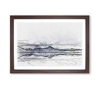 Big Box Art The Twin Lakes in Colorado in Abstract Framed Wall Art Picture Print Ready to Hang, Walnut A2 (62 x 45 cm)