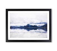 Big Box Art The Twin Lakes in Colorado Painting Framed Wall Art Picture Print Ready to Hang, Black A2 (62 x 45 cm)