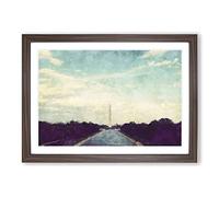 Big Box Art The Washington Monument Vol.1 Painting Framed Wall Art Picture Print Ready to Hang, Walnut A2 (62 x 45 cm)