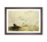 Big Box Art The Whale Ship by Joseph Mallord William Turner Framed Wall Art Picture Print Ready to Hang, Walnut A2 (62 x 45 cm)