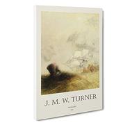 Big Box Art The Whale Ship Joseph-Mallord William Turner Canvas Wall Art Framed Picture Print, 30 x 20 Inch (76 x 50 cm), Exhibition