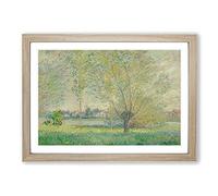 Big Box Art The Willows by Claude Monet Framed Wall Art Picture Print Ready to Hang, Oak A2 (62 x 45 cm)