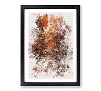 Big Box Art The Woodland Stream Watercolour Framed Wall Art Picture Print Ready to Hang, Black A2 (62 x 45 cm)