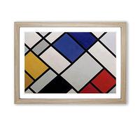 Big Box Art Theo Van Doesburg Contra Composition Framed Wall Art Picture Print Ready to Hang, Oak A2 (62 x 45 cm)