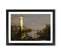 Big Box Art Thomas Cole Desolation Framed Wall Art Picture Print Ready to Hang, Black A2 (62 x 45 cm)