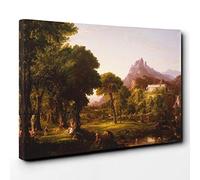 Big Box Art Thomas Cole Dream of Arcadia Canvas Wall Art Print Ready to Hang Picture, 30 x 20 Inch (76 x 50 cm), Multi-Coloured