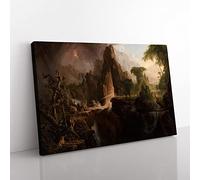 Big Box Art Thomas Cole Expulsion from The Garden of Eden Canvas Wall Art Print Ready to Hang Picture, 76 x 50 cm (30 x 20 Inch), Multi-Coloured