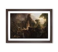 Big Box Art Thomas Cole Expulsion from The Garden of Eden Framed Wall Art Picture Print Ready to Hang, Walnut A2 (62 x 45 cm)