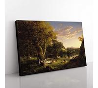 Big Box Art Thomas Cole The Pic Nic Canvas Wall Art Print Ready to Hang Picture, 76 x 50 cm (30 x 20 Inch), Multi-Coloured