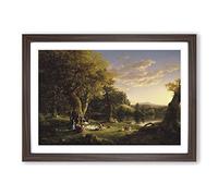 Big Box Art Thomas Cole The Pic Nic Framed Wall Art Picture Print Ready to Hang, Walnut A2 (62 x 45 cm)
