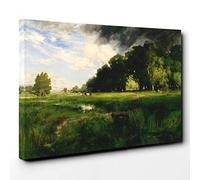 Big Box Art Thomas Moran Summer Squall Glenn Canvas Wall Art Print Ready to Hang Picture, 30 x 20 Inch (76 x 50 cm), Multi-Coloured