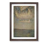 Big Box Art Thoughts by Mikalojus Konstantinas Framed Wall Art Picture Print Ready to Hang, Walnut A2 (62 x 45 cm)