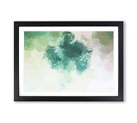 Big Box Art Time of My Life in Abstract Framed Wall Art Picture Print Ready to Hang, Black A2 (62 x 45 cm)