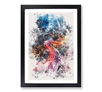 Big Box Art Top of Lombard Street in San Francisco Watercolour Framed Wall Art Picture Print Ready to Hang, Black A2 (62 x 45 cm)