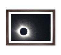 Big Box Art Total Eclipse of The Moon by Framed Wall Art Picture Print Ready to Hang, Walnut A2 (62 x 45 cm)