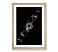 Big Box Art Total Eclipse of The Moon in Abstract Framed Wall Art Picture Print Ready to Hang, Oak A2 (62 x 45 cm)