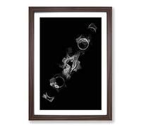 Big Box Art Total Eclipse of The Moon in Abstract Framed Wall Art Picture Print Ready to Hang, Walnut A2 (62 x 45 cm)