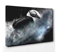 Big Box Art Toucan Bird (1) Canvas Wall Art Print Ready to Hang Picture, 30 x 20 Inch (76 x 50 cm), Multi-Coloured