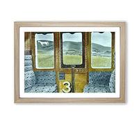 Big Box Art Train Landscape by Eric Ravilious Framed Wall Art Picture Print Ready to Hang, Oak A2 (62 x 45 cm)
