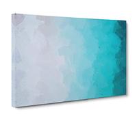 Big Box Art Treasure Island Beach in Fiji in Abstract Canvas Wall Art Framed Picture Print, 30 x 20 Inch (76 x 50 cm), Turquoise, Grey, Blue, Turquoise, Teal
