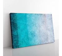 Big Box Art Treasure Island Beach in Fiji Painting Canvas Wall Art Print Ready to Hang Picture, 76 x 50 cm (30 x 20 Inch), Turquoise, Grey, Blue, Turquoise, Teal