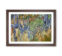 Big Box Art Tree Roots by Vincent Van Gogh Framed Wall Art Picture Print Ready to Hang, Walnut A2 (62 x 45 cm)