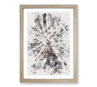 Big Box Art Trees Touching The Sky Watercolour Framed Wall Art Picture Print Ready to Hang, Oak A2 (62 x 45 cm)