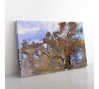 Big Box Art Treetops Against The Sky by John Singer Sargent Canvas Wall Art Print Ready to Hang Picture, 76 x 50 cm (30 x 20 Inch), Green, Brown, Grey