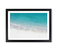 Big Box Art Tropea Beach in Calabria Italy Framed Wall Art Picture Print Ready to Hang, Black A2 (62 x 45 cm)