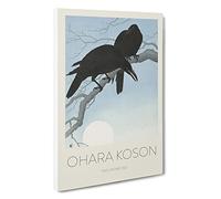 Big Box Art Two Crows Ohara Koson Canvas Wall Art Framed Picture Print, 30 x 20 Inch (76 x 50 cm), Exhibition