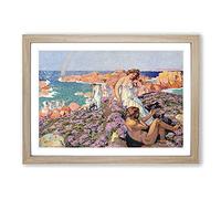 Big Box Art Ulysses with Calypso by Maurice Denis Framed Wall Art Picture Print Ready to Hang, Oak A2 (62 x 45 cm)